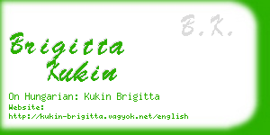 brigitta kukin business card